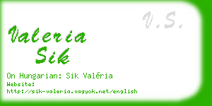 valeria sik business card